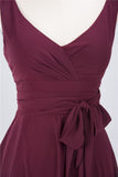 MISSHOW offers Ruffles Knee-Length Bridesmaid Dress Sleeveless V-Neck Mini Cocktail Party Dress at a good price from Misshow