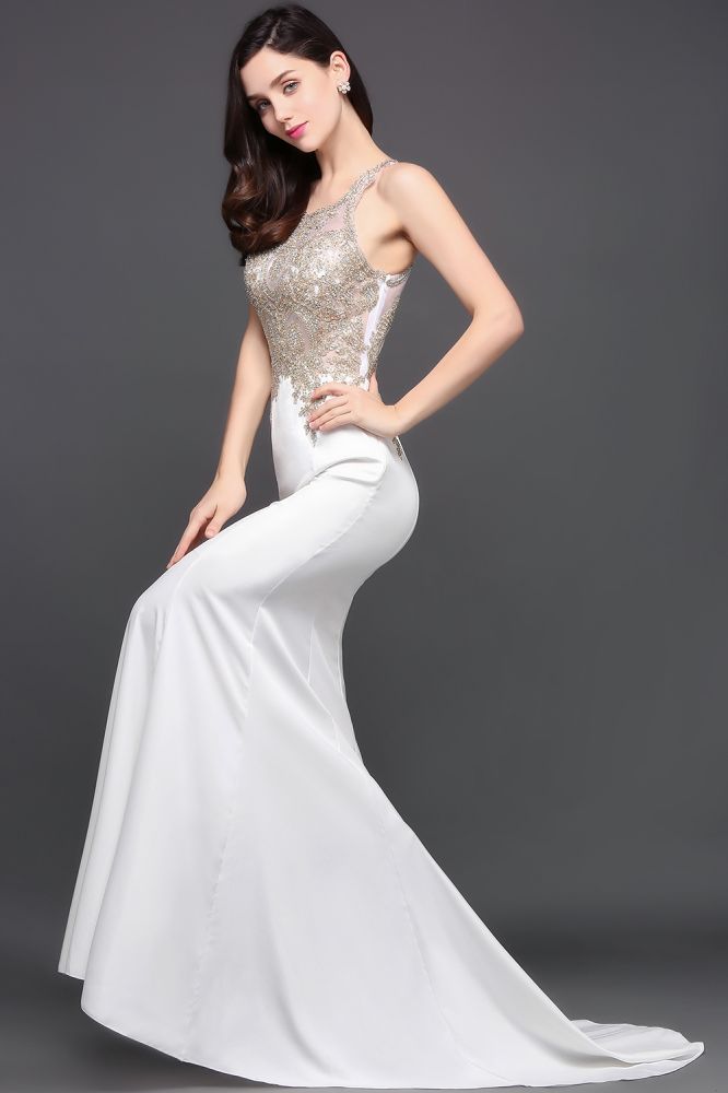 MISSHOW offers gorgeous Ivory,Black Scoop party dresses with delicately handmade Appliques in size 0-26W. Shop Floor-length prom dresses at affordable prices.