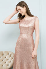 MISSHOW offers Scoop Sleeveless A-line Floor Length Sequined Prom Dresses at a cheap price from Rose Gold, Sequined to A-line Floor-length hem. Stunning yet affordable Sleeveless Prom Dresses,Evening Dresses.