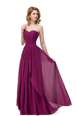 A plus size Grape bridesmaid dress made of  are trendy for  . Shop MISSHOW with elaborately designed Ruffles gowns for your bridesmaids.