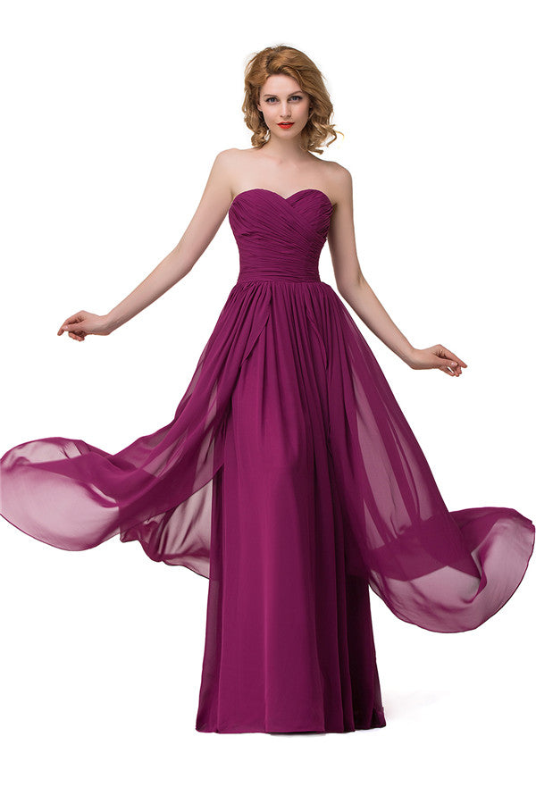 A plus size Grape bridesmaid dress made of  are trendy for  . Shop MISSHOW with elaborately designed Ruffles gowns for your bridesmaids.