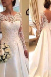 Sexy A-line Wedding Dresses with Sleeves Lace-misshow.com
