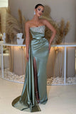 Sexy beautiful sleeveless column satin evening dresses beading-misshow.com