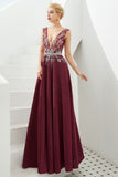 MISSHOW offers Sexy Deep V-Neck aline Evening Dress Sleeveless Crystals Floor Length Prom Dress quincenera Dress at a good price from Burgundy,Sequined to A-line Floor-length them. Stunning yet affordable Sleeveless Prom Dresses,Evening Dresses,Homecoming Dresses,Quinceanera dresses.