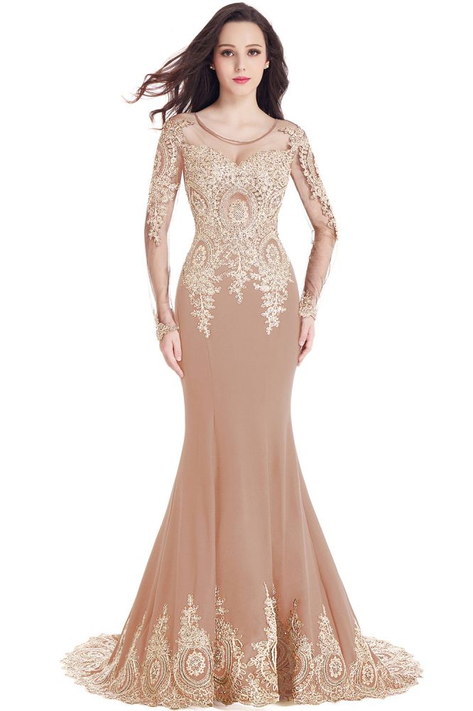 MISSHOW offers gorgeous Nude pink,Red,Burgundy,Champagne,Regency,Royal Blue,Dark Navy,Black,Dark Green,Jade Jewel party dresses with delicately handmade Lace,Appliques,Flower(s) in size 0-26W. Shop Floor-length prom dresses at affordable prices.