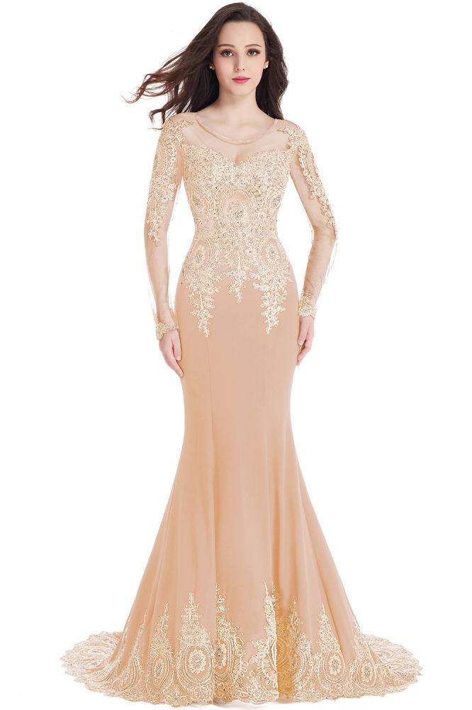 MISSHOW offers gorgeous Nude pink,Red,Burgundy,Champagne,Regency,Royal Blue,Dark Navy,Black,Dark Green,Jade Jewel party dresses with delicately handmade Lace,Appliques,Flower(s) in size 0-26W. Shop Floor-length prom dresses at affordable prices.