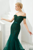 MISSHOW offers Sexy Off the Shoulder Mermaid Evening Party Gown Backless Tulle Prom Dress at a good price from Dark Green,Tulle,Lace to Mermaid Floor-length them. Stunning yet affordable Cap Sleeves Prom Dresses,Evening Dresses,Homecoming Dresses,Quinceanera dresses.