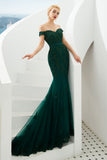 MISSHOW offers Sexy Off the Shoulder Mermaid Evening Party Gown Backless Tulle Prom Dress at a good price from Dark Green,Tulle,Lace to Mermaid Floor-length them. Stunning yet affordable Cap Sleeves Prom Dresses,Evening Dresses,Homecoming Dresses,Quinceanera dresses.