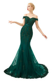 MISSHOW offers Sexy Off the Shoulder Mermaid Evening Party Gown Backless Tulle Prom Dress at a good price from Dark Green,Tulle,Lace to Mermaid Floor-length them. Stunning yet affordable Cap Sleeves Prom Dresses,Evening Dresses,Homecoming Dresses,Quinceanera dresses.