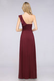 MISSHOW offers Sexy One-Shoulder Sweetheart Sleeveless Bridesmaid Dress Ruffles Beach Wedding Party Dress at a good price from 100D Chiffon to A-line Floor-length them. Lightweight yet affordable home,beach,swimming useBridesmaid Dresses.