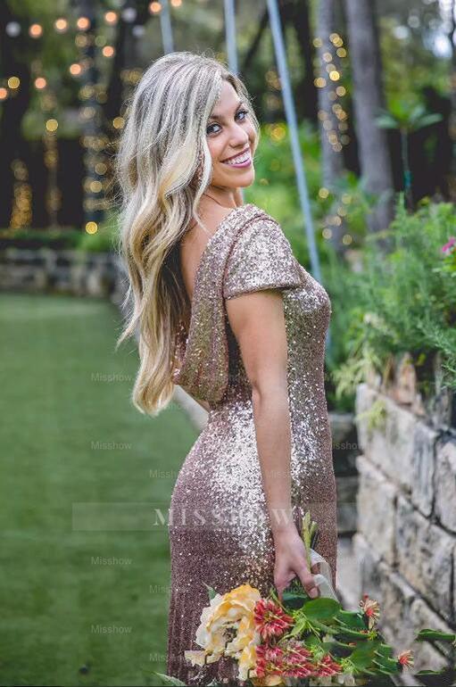 Sexy Sequined Bridesmaid Dresses Rose Gold Long Wedding Guest Dresses Sexy Sequined Bridesmaid Dresses Rose Gold Long Wedding Guest Dresses