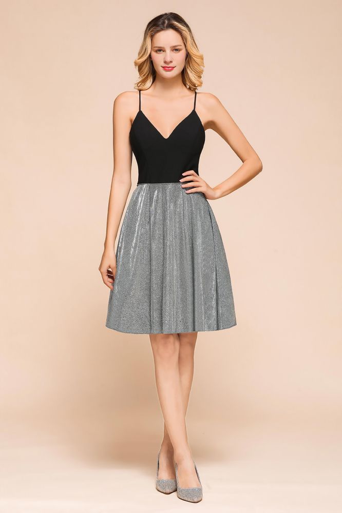 MISSHOW offers Sexy Sleeveless Short Homecoming Dress Bright V-Neck Party Dress with Pocket at a good price from Black,Silver,Bright silk to A-line Mini them. Stunning yet affordable Sleeveless Prom Dresses,Evening Dresses.