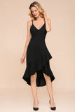 Looking for Prom Dresses,Evening Dresses in Healthy cloth, Column,Mermaid style, and Gorgeous  work  MISSHOW has all covered on this elegant Sexy Spaghetti Straps Sweetheart Slim Hi-Lo Party Dress Vintage Backless Black Prom Dress.