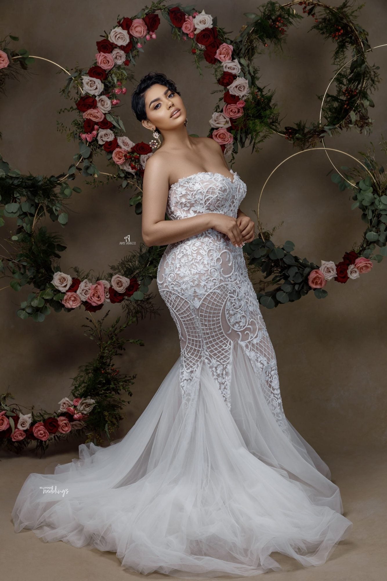 Sexy Sweetheart Sleeveless Lace Mermaid Wedding Dress With Applique-misshow.com