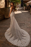 Sexy sweetheart sleeveless mermaid lace Wedding dresses-misshow.com
