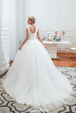 MISSHOW offers Sexy V-Neck Sleeveless Princess Spring Wedding Dress, White Low Back Bridal Gowns with Belt at a good price from White,Ivory,Satin,Tulle to A-line,Ball Gown,Princess Floor-length them. Stunning yet affordable Sleeveless .