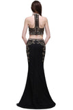 MISSHOW offers gorgeous Black High Neck party dresses with delicately handmade Beading,Crystal in size 0-26W. Shop Floor-length prom dresses at affordable prices.