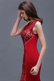 MISSHOW offers gorgeous Red Jewel party dresses with delicately handmade Beading,Appliques in size 0-26W. Shop Floor-length prom dresses at affordable prices.