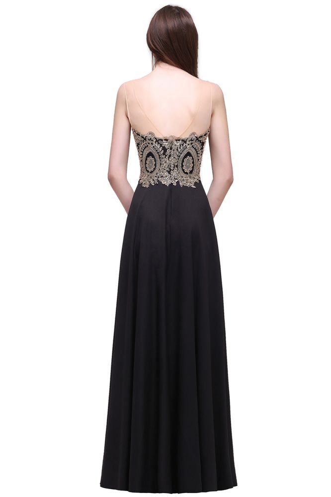 MISSHOW offers gorgeous Black Jewel party dresses with delicately handmade Appliques in size 0-26W. Shop Floor-length prom dresses at affordable prices.