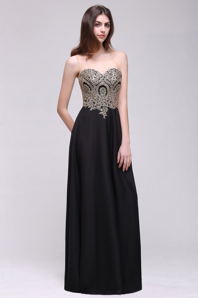 MISSHOW offers gorgeous Black Jewel party dresses with delicately handmade Appliques in size 0-26W. Shop Floor-length prom dresses at affordable prices.