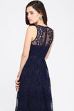 MISSHOW offers Sheath V-neck Floor-length Lace Navy Blue Prom Dress at a cheap price from Red,Burgundy,Grape,Lavender,Sky Blue,Black,Silver,Mint Green, Lace to Column Floor-length hem. Stunning yet affordable Sleeveless Prom Dresses,Bridesmaid Dresses.