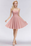 MISSHOW offers Short Pink Sweetheart Simple Bridesmaid Dresses Sleeveless Homecoming Dress at a good price from Misshow