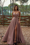 Simple long evening dresses-misshow.com