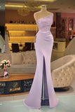 Simple Sequined Sleeveless Split Mermaid Prom Dress-misshow.com