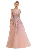 The gorgeous Sleeveless Aline Dusty Pink Long Evening Dress Tulle Lace Appliques Party Dress will stun every girl. The Tulle Vintage Party dress will add extra elegance to your wholesale look.