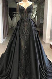 Sleeveless Black Evening Gowns with Lace Charming Mermaid Sweep Train