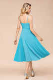 Sleeveless Chiffon Ankle Length Bridesmaid Dress Mini Beach Wedding Guest Dress-misshow.com