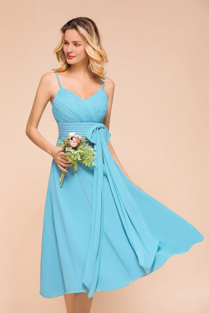 Sleeveless Chiffon Ankle Length Bridesmaid Dress Mini Beach Wedding Guest Dress | MISSHOW Sleeveless Chiffon Ankle Length Bridesmaid Dress Mini Beach Wedding Guest Dress | MISSHOW