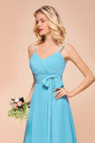 Sleeveless Chiffon Ankle Length Bridesmaid Dress Mini Beach Wedding Guest Dress-misshow.com