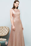 MISSHOW offers Sleeveless Floor Length A-line Scoop Sequined Prom Dresses at a cheap price from Rose Gold, Sequined to A-line Floor-length hem. Stunning yet affordable Sleeveless Prom Dresses,Evening Dresses.