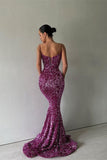 Slim Sequined Mermaid Prom Dress Charming Spaghetti-misshow.com