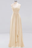 MISSHOW offers Spaghetti Sleeveless Ruffles A-line Chiffon Bridesmaid Dresses Straps Evening Maxi Dress at a good price from 100D Chiffon to A-line Floor-length them. Lightweight yet affordable home,beach,swimming useBridesmaid Dresses.