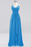 MISSHOW offers Spaghetti Sleeveless Ruffles A-line Chiffon Bridesmaid Dresses Straps Evening Maxi Dress at a good price from 100D Chiffon to A-line Floor-length them. Lightweight yet affordable home,beach,swimming useBridesmaid Dresses.