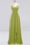 MISSHOW offers Spaghetti Sleeveless Ruffles A-line Chiffon Bridesmaid Dresses Straps Evening Maxi Dress at a good price from 100D Chiffon to A-line Floor-length them. Lightweight yet affordable home,beach,swimming useBridesmaid Dresses.
