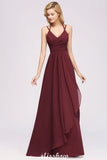 MISSHOW offers Spaghetti Sleeveless Ruffles A-line Chiffon Bridesmaid Dresses Straps Evening Maxi Dress at a good price from 100D Chiffon to A-line Floor-length them. Lightweight yet affordable home,beach,swimming useBridesmaid Dresses.