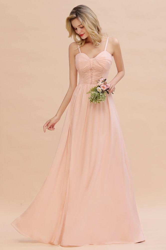 MISSHOW offers Spaghetti Straps Aline Bridesmaid Dress Sweetheart  Chiffon Swing Evening Dress at a good price from Misshow
