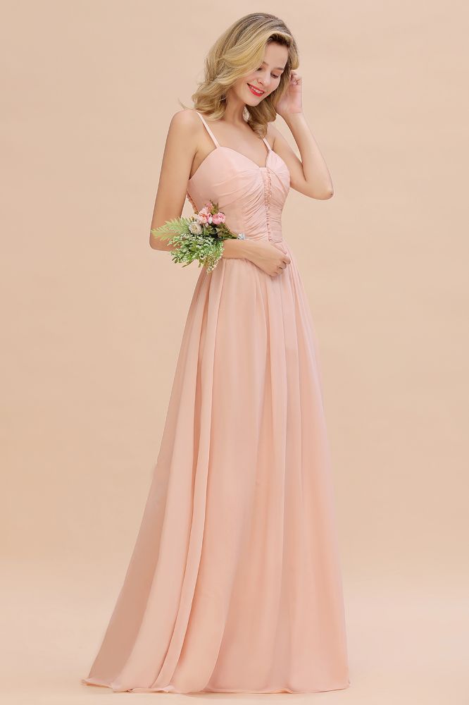 MISSHOW offers Spaghetti Straps Aline Bridesmaid Dress Sweetheart  Chiffon Swing Evening Dress at a good price from Misshow
