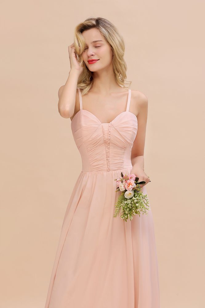 MISSHOW offers Spaghetti Straps Aline Bridesmaid Dress Sweetheart  Chiffon Swing Evening Dress at a good price from Misshow