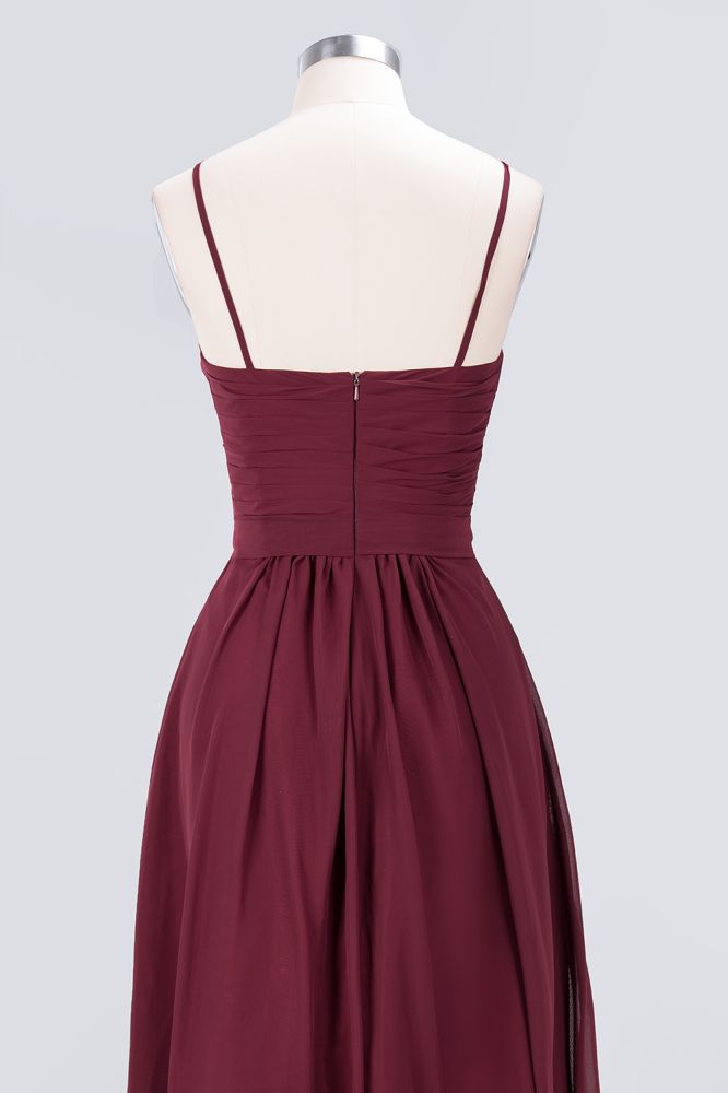 MISSHOW offers Spaghetti-Straps Backless Bridesmaid Dress  Ruffles Chiffon Wedding Party Dress at a good price from Misshow