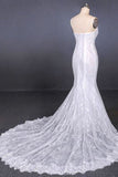 Spaghetti Straps Pretty Mermaid with Appliques Lace Beach Elegant Wedding Dresses