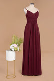 MISSHOW offers Spaghetti Straps Simple Evening Maxi Dresses Aline Chiffon Ruffle Party Gown at a good price from Misshow