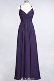 MISSHOW offers Spaghetti-Straps V-Neck Sleeveless Floor-Length Bridesmaid Dress at a good price from 100D Chiffon to A-line Floor-length them. Lightweight yet affordable home,beach,swimming useBridesmaid Dresses.