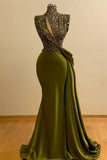Sparkly Dark Green Sequins Mermaid Prom Dresses