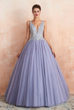 MISSHOW offers Sparkly Double V-Neck Aline Ball Gown Crystals Tulle Floor Length Party Dress at a good price from Lavender,Tulle to A-line,Ball Gown,Princess Floor-length them. Stunning yet affordable Sleeveless Prom Dresses,Evening Dresses,Homecoming Dresses,Quinceanera dresses.