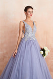 MISSHOW offers Sparkly Double V-Neck Aline Ball Gown Crystals Tulle Floor Length Party Dress at a good price from Lavender,Tulle to A-line,Ball Gown,Princess Floor-length them. Stunning yet affordable Sleeveless Prom Dresses,Evening Dresses,Homecoming Dresses,Quinceanera dresses.