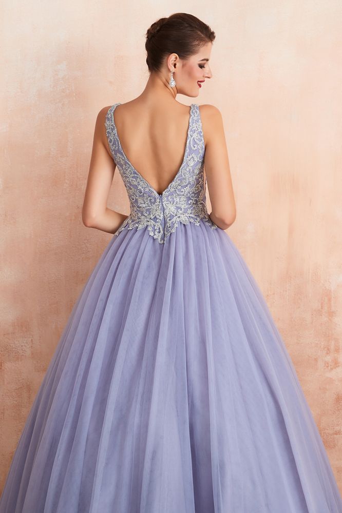 MISSHOW offers Sparkly Double V-Neck Aline Ball Gown Crystals Tulle Floor Length Party Dress at a good price from Lavender,Tulle to A-line,Ball Gown,Princess Floor-length them. Stunning yet affordable Sleeveless Prom Dresses,Evening Dresses,Homecoming Dresses,Quinceanera dresses.